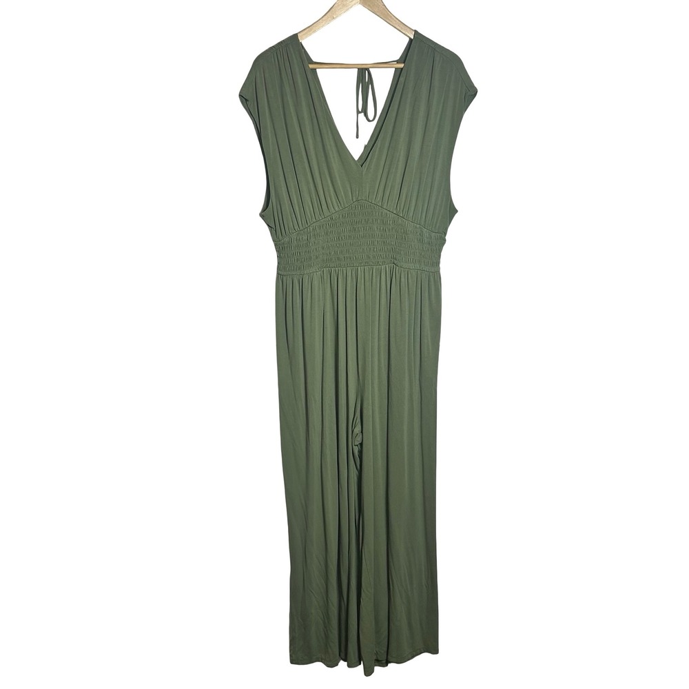 Old‎ Navy Smocked Waist Wide Leg Jumpsuit Size XL Casual Beach Travel Resortwear